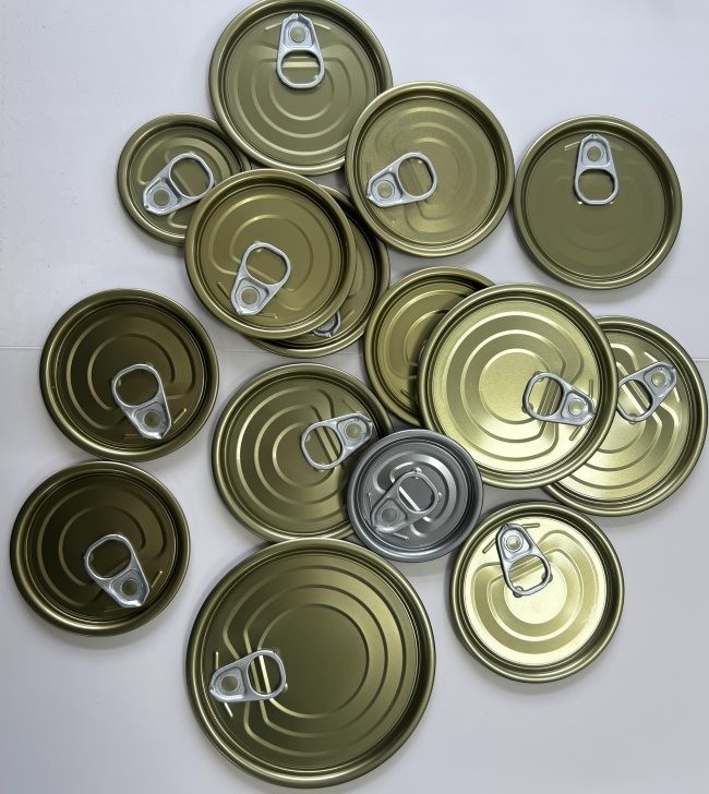 401 Diameter 99mm Tinplate Lid Roest Resistance For Easy Open Round Lid EOE Canen