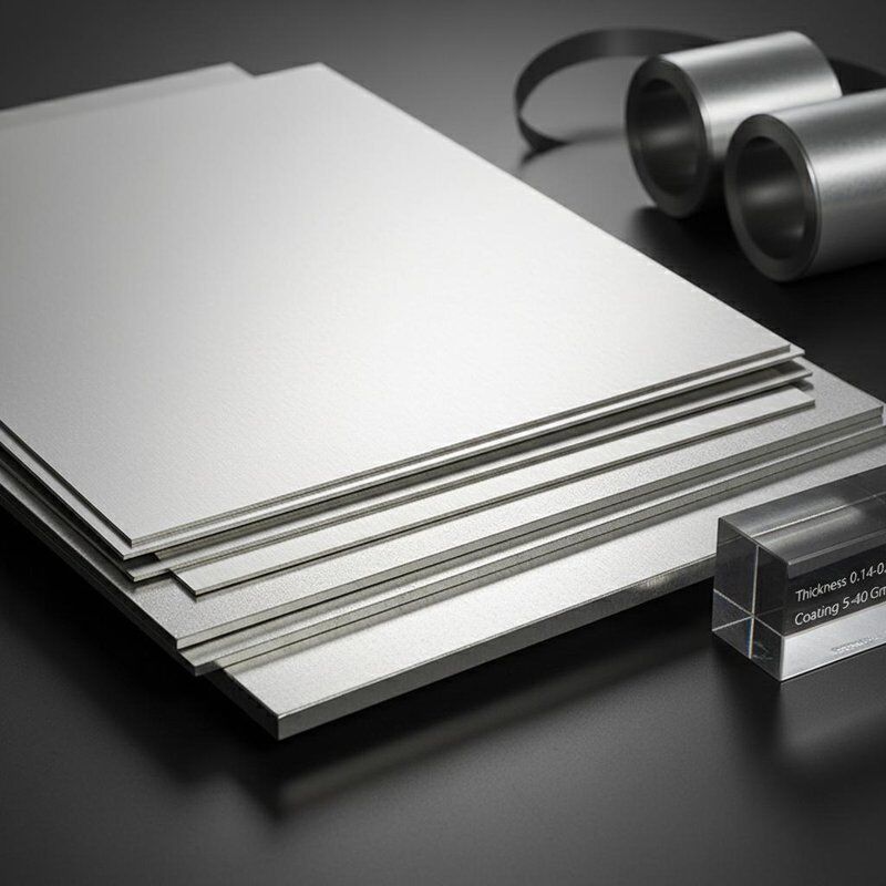 Dikte 0,14 mm tot 0,50 mm Vertind Staalplaat Biedt Tin Coating Gewicht 5 tot 40 Gm2 voor Verbeterde Oppervlaktebescherming