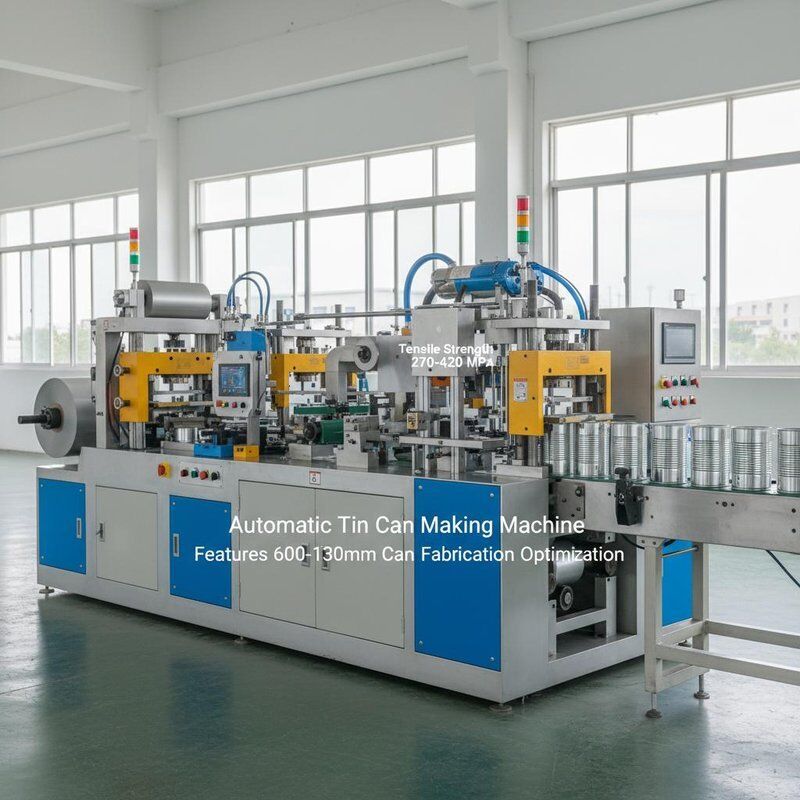 Treksterkte 270 tot 420 MPa Automatische Blikmachine Biedt Kenmerken 600 tot 1030 mm Geoptimaliseerd voor Blikfabricage