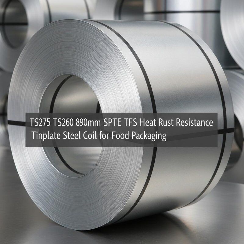 Warmtebestendige roestbestendige tinplate staal spoel TS275 TS260 890mm SPTE TFS voor voedselverpakkingen